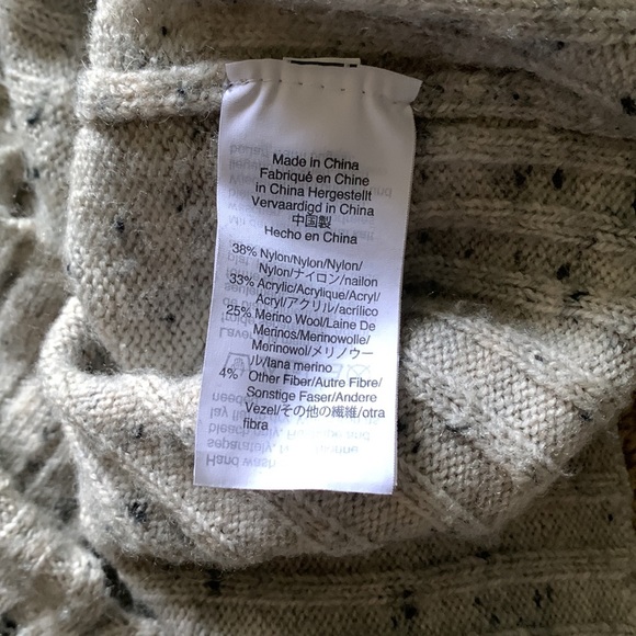 Gray Blue Mock Neck Turtleneck Merino Wool Mix Sweater Madewell XS - Picture 5 of 7